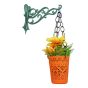 Ménsula decorativa para masetas 27 cm aluminio verde