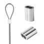 Casquillo doble de aluminio para cable 3/32" con 100 piezas 217111 OBI