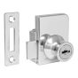 Cerradura cuadrada para puerta de vidrio cromo J101 Axcent