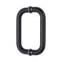 Jaladera tipo "C" para puertas de cristal 15 cm negro mate Axcent