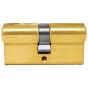 Cilindro de perfil europeo 62 mm latón brillante 164GNC KaleKilit