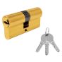 Cilindro de perfil europeo 62 mm latón brillante 164SNC KaleKilit