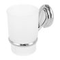 Vaso de cristal para cepillo de dientes con soporte cromado SP-60060 Solvex