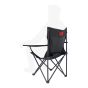 Silla plegable de campismo con portavaso negra MC-038 Mendoza