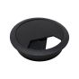 Pasa cables negro para escritorio con tapa 52 mm Organización MZ