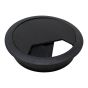 Pasa cables negro para escritorio con tapa 60 mm Organización MZ