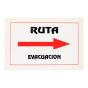 Señalamiento "Ruta de evacuación a la derecha" 30 x 45 cm