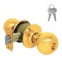 Cerradura para recámara latón brillante Ball Yale