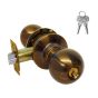 Cerradura para recámara latón antiguo Ball Yale