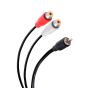 Cable RCA plug a 2 jacks, de 15 cm, ultradelgado 255-010 Steren
