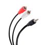 Cable plug 3,5 mm a 2 plug RCA de 1,8 m, ultradelgado 255-045 Steren