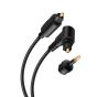 Cable Toslink de fibra óptica con conector a 90°, de 2 metros 299-400 Steren