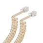Cable espiral telefónico plug a plug para auricular de 2,1 m marfil 302-007 Steren