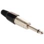Plug 6,3 mm monoaural, reforzado, negro 250-107N Steren