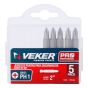 Puntas Phillips PH1 para desarmador de 2" con 5 piezas 12379 Veker
