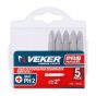 Puntas Phillips PH2 para desarmador de 2" con 5 piezas 12380 Veker