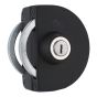 Cerradura de gancho con contra para muro negro mate XH2801N Axcent