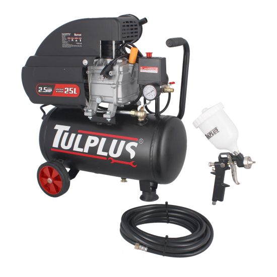 Kit compresor 2.5 HP + manguera + pistola 3831 Tulplus
