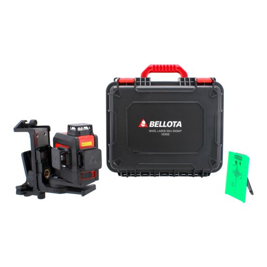 Nivel laser 3x360° Verde 7NIVELLASER360V Bellota