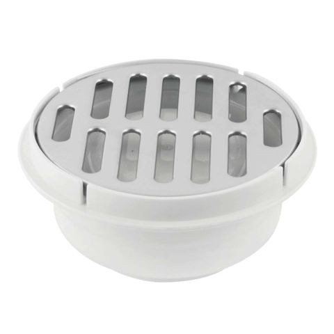 Coladera con rejilla plástica cromada YD0132 Yarden