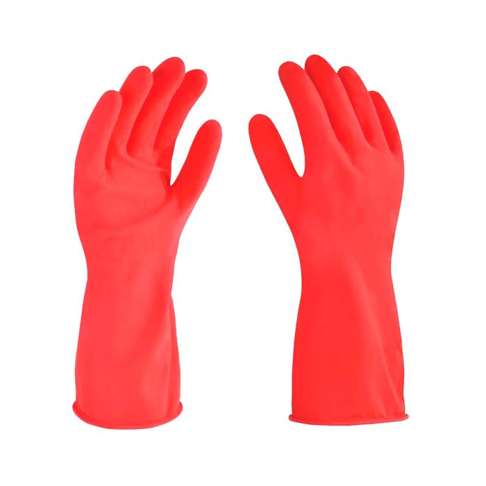 Guantes rojos para limpieza doméstica satinados talla grande 10555 Adir