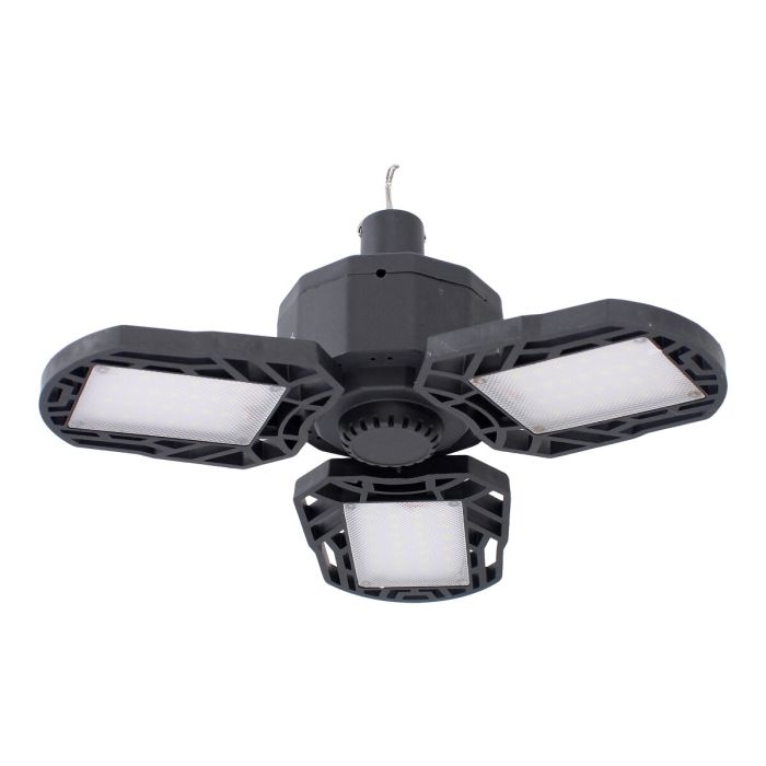 Lámpara solar recargable de emergencia tipo ventilador con 3 paneles 5 W 10729 Adir