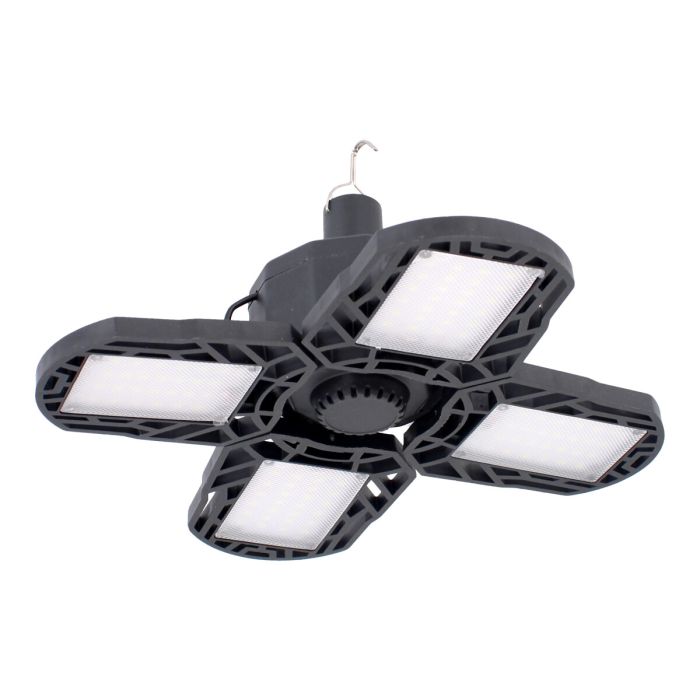 Lámpara solar recargable de emergencia tipo ventilador con 4 paneles 5 W 10730 Adir