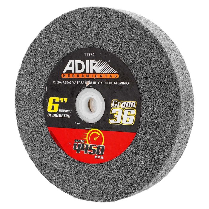 Rueda abrasiva para esmeril 6" grano 36 11974 Adir