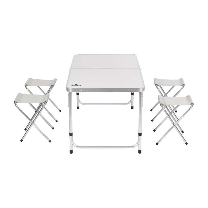 Mesa plegable 120 cm con 4 bancos 12139 Deco Hogar