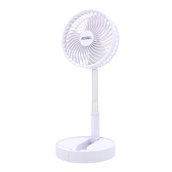 Ventilador portátil recargable de escritorio blanco 12382 Adir