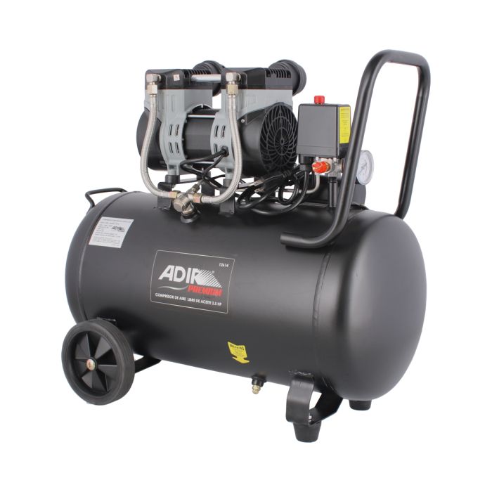 Compresor de aire 50 Litros libre de aceite 12614 Adir
