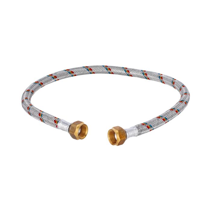 Manguera de aluminio de 60 cm para gas con conexiones de latón 1300 Adir