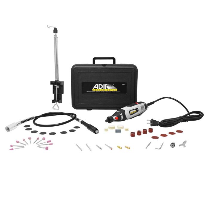 Mototool 140 W con soporte telescópico y accesorios 13402 Adir