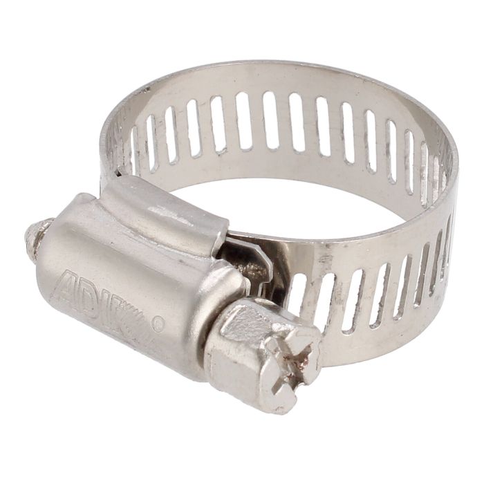 Abrazaderas de acero inoxidable 19 - 27 mm con 10 piezas 1365 Adir
