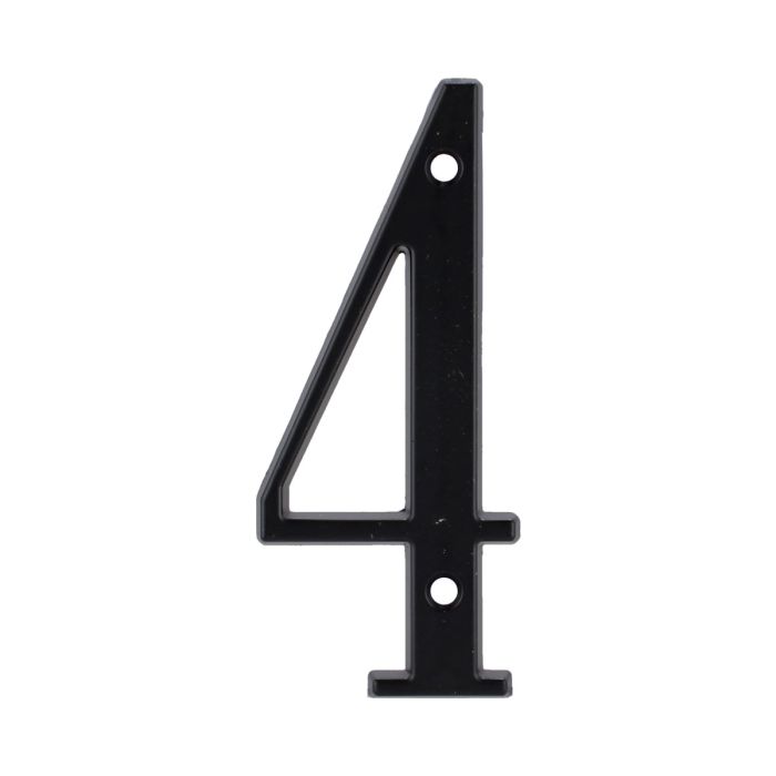 Número "4" de latón sólido 4" Negro 13660 Adir
