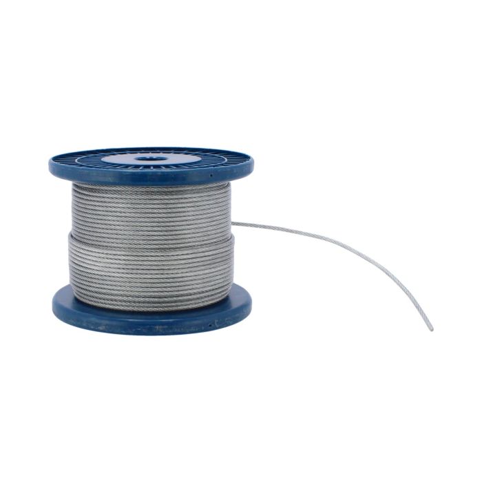 Cable de acero con forro galvanizado 3/32" x 1/8" x 75 metros 13901 Adir