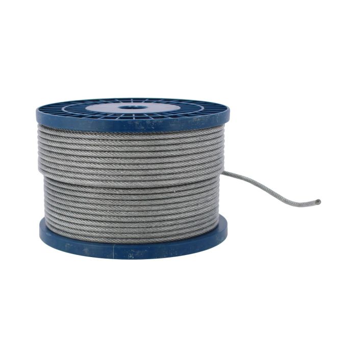 Cable de acero con forro galvanizado 1/8" x 3/16" x 75 metros 13902 Adir