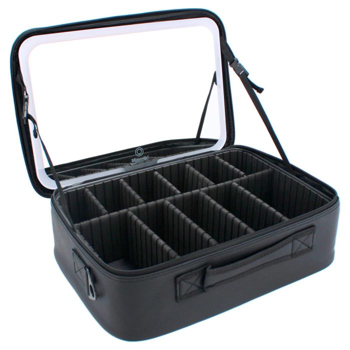 Estuche grande para maquillaje con luz LED y espejo desplegable 14447 Mavrik