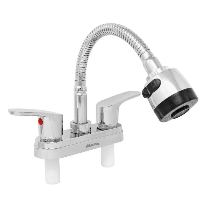 Mezcladora 4" para lavabo cuello flexible 16030 Maxflu