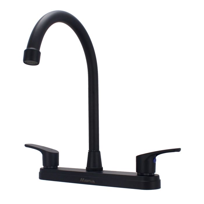 Mezcladora 8" para fregadero Negro 16037 Maxflu