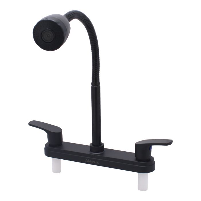 Mezcladora 8" para fregadero cuello flexible negro 16039 Maxflu