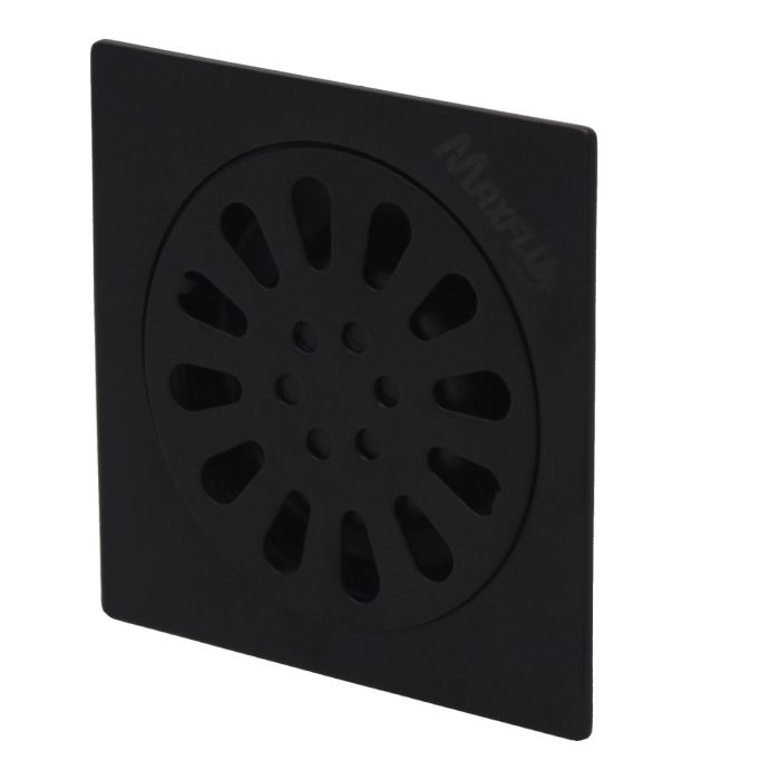 Resumidero cuadrado de acero inoxidable negro 4" x 4" 16047 Maxflu