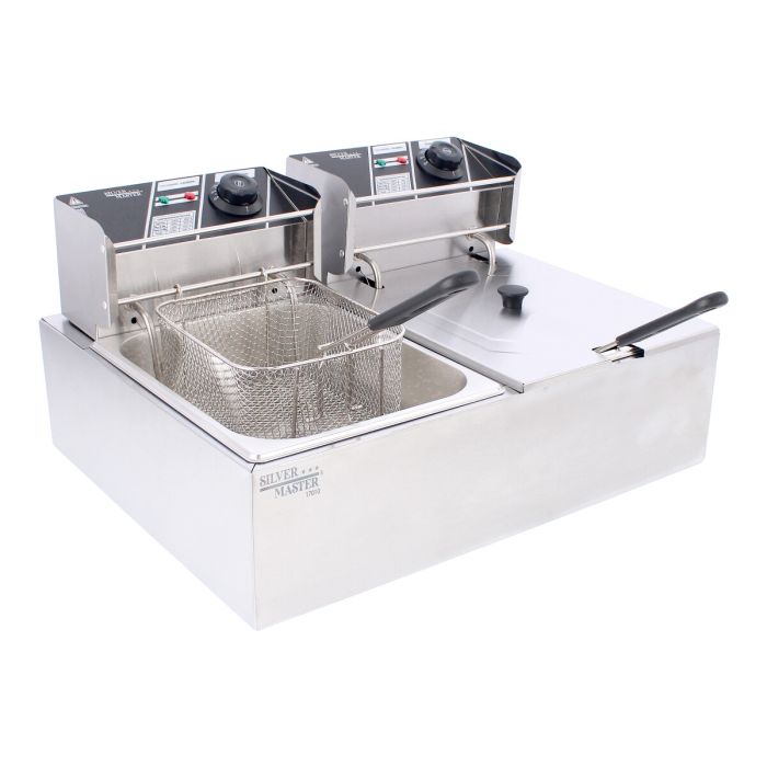 Freidora eléctrica doble bandeja 12 litros 17010 Silver Master