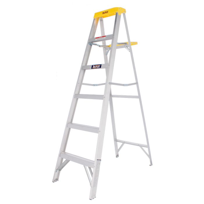 Escalera de tijera de aluminio tipo III con tapa plástica 5 escalones 3172 Tulplus