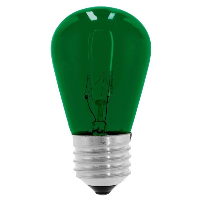 Lámpara incandescente S-14 11 W Verde 6003 Adir