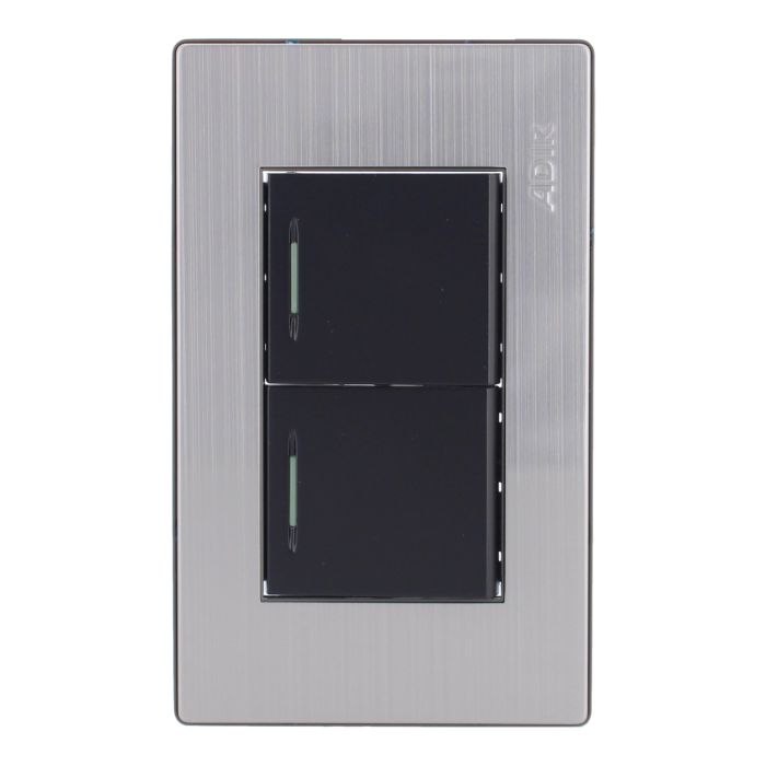 Placa con 2 apagadores sencillos Mayorca 9810 Adir