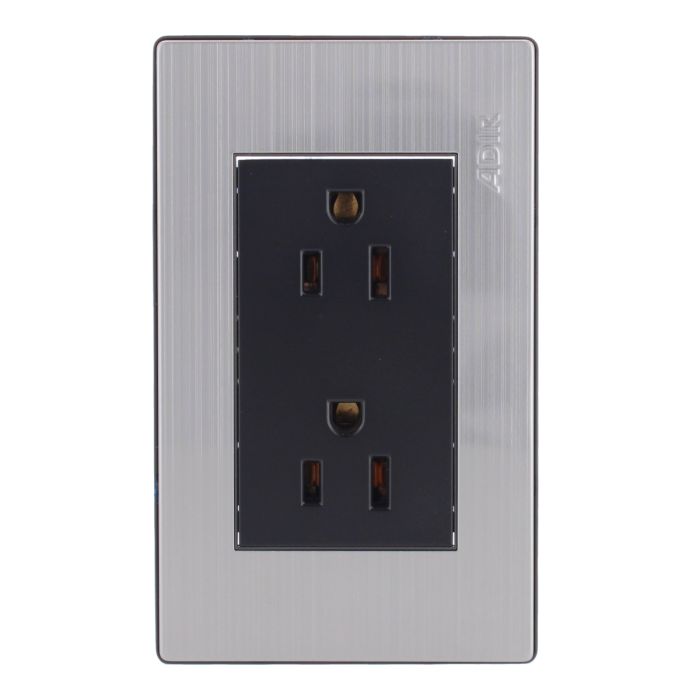 Placa con 2 contactos aterrizados Mayorca 9816 Adir