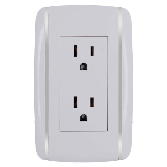 Placa con 2 contactos aterrizados Bali 9892 Adir