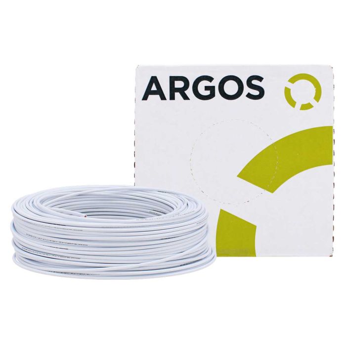Cable de cobre tipo THW-2-LS/THHW-LS calibre 14 blanco con 100 metros 1100144 ARGOS