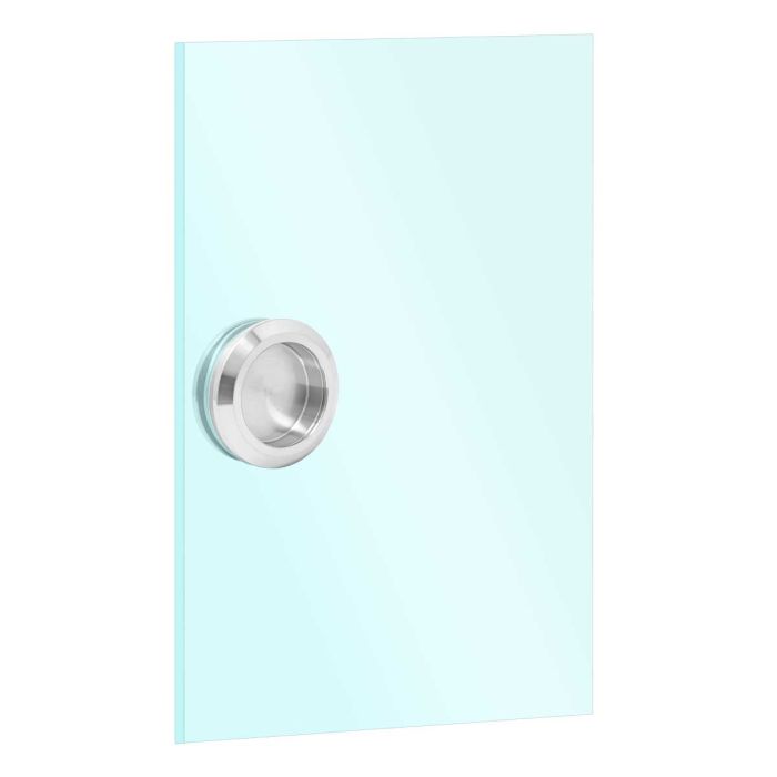 Jaladera redonda para puerta de cristal cromo B023 Axcent